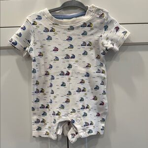 Sailboat Print Baby Onesie